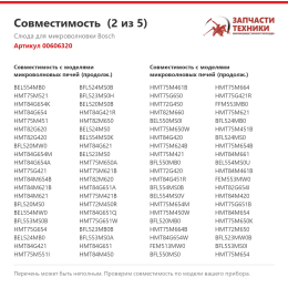 Слюда для микроволновки Bosch 00606320