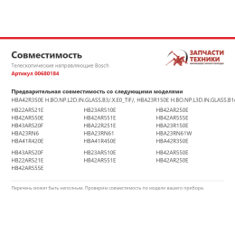 Телескопические направляющие Bosch 00680184