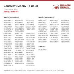 Ручка двери Bosch 11041931