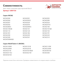 Диск терка-шинковка двусторонний Bosch 12007724