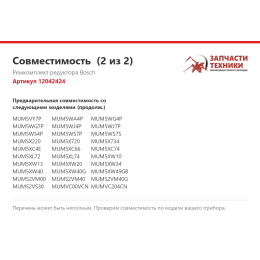 Ремкомплект редуктора Bosch 12042424
