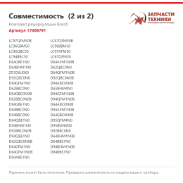 Комплект рециркуляции Bosch 17006791