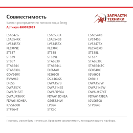 Клапан распределения потоков воды Smeg 690072833