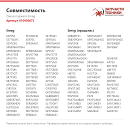 Свеча поджига Smeg 810930072