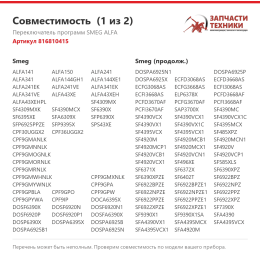 Переключатель программ SMEG ALFA 816810415