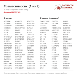 Шлейф соединительный Smeg 820733169